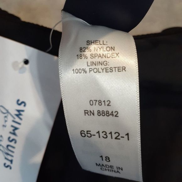 Swimsuits For All Black Ultra High Waist Swim Brief/Swim Bottoms 18 NWT - Picture 2 of 6